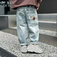 thumbnail image 4 of Pantalons en Jean pour Garçons, Pantalons Légers Décontractés pour Enfants, Mode Printemps Automne, Denim Extensible Confortable, Pantalons Longs pour Tout-Petits Garçons, 4 of 6