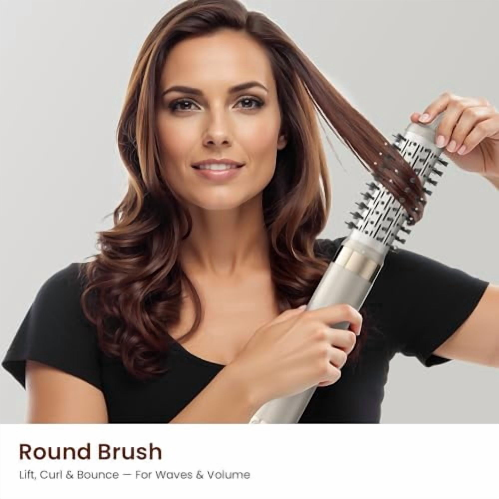 5 in 1 Hot Air Styler, Professional Frizz-Free Blow Dryer Brush, Fast Drying Hair Dryer, No Heat Damage - Champagne