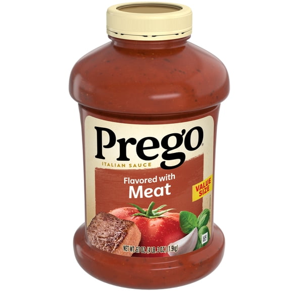 Prego Italian Tomato Pasta Sauce Flavored with Meat, 67 oz Jar