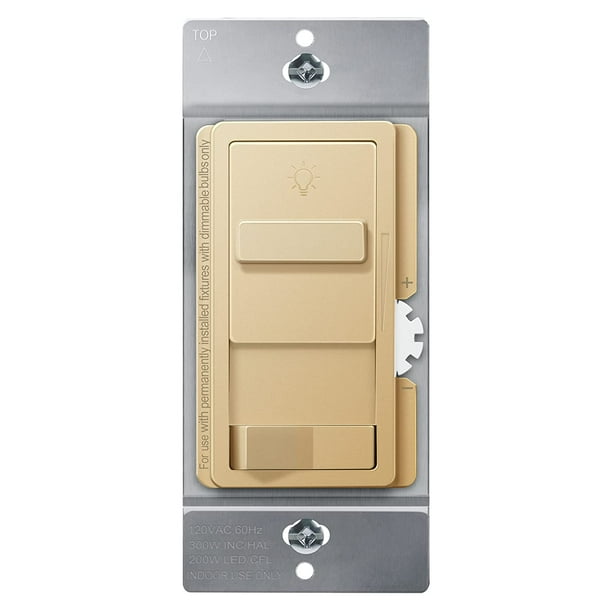 TOPGREENER Kalide Dimmer Light Switch, Single Pole or 3Way, 120VAC