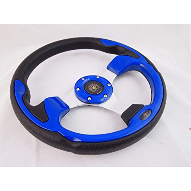 New World Motoring Blue Steering Wheel with Adapter for RZR 570 800 900
