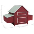 thumbnail image 4 of vidaXL Chicken Coop Red 157x97x110 cm Wood, 4 of 4