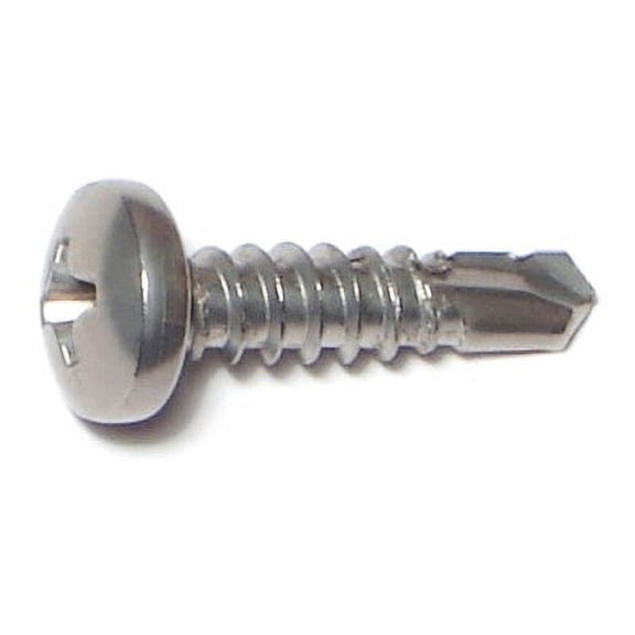 #10-16 x 3/4" 410 Stainless Phillips Pan Head Self-Drilling Screws (55 pcs.)