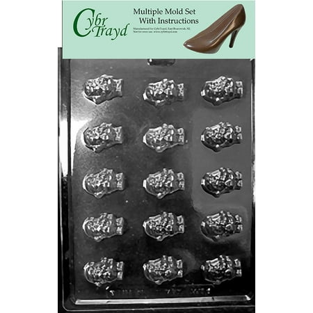 

Bite Size Santa s Chocolate Candy Mold with Exclusive Cybrtrayd Copyrighted Molding Instructions Pack of 3