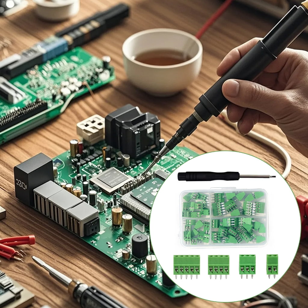 52Pcs PCB Mount Screw Terminals Block 2/3/4/5Pin PCB Screw Terminals Block Wire Connector Circuit Board Connector