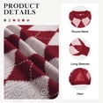 thumbnail image 5 of Asklazy Women’s Relaxed Fit Soft Knit Fabric Sweater Long Sleeve Pullover Crew Neck Casual Winter Top,US Size,Red Plaid,XL, 5 of 9