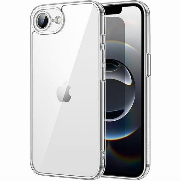 Case for iPhone 16e 6.1-Inch 2025, Non-Yellowing Shockproof Phone Bumper Cover, Anti-Scratch Clear Back (Clear)