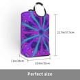 thumbnail image 3 of DouZhe 50L Rectangular Laundry Basket, Abstract Tie Dye Prints Waterproof Foldable Laundry Hamper with Aluminum Handles, 3 of 6