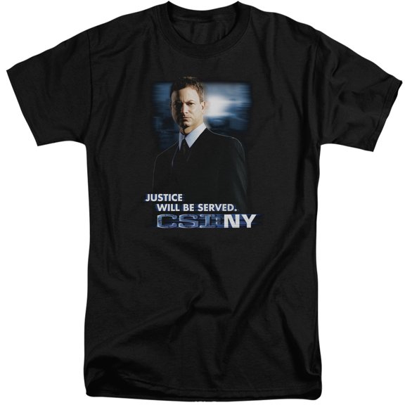 Csi:Ny Justice Served Adult Tall T-Shirt Black