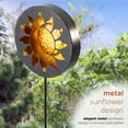 thumbnail image 5 of Alpine Corporation 40" Metal Solar Sun Garden Stake LED Light, Brown, 5 of 11
