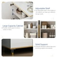 thumbnail image 6 of MARNUR 63" Sideboard Buffet Cabinet with 4 Doors Modern Coffee Bar Cabinet, TV Stand, Entryway Cupboard, White, 6 of 8