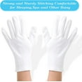 thumbnail image 5 of 6 Pairs XL White Cotton Gloves for Eczema Hand Spa Inspection Dry Moisture Cosmetics and Jewelry, 5 of 5