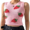 thumbnail image 1 of Women‘s V Neck Sleeveless Argyle Sweater Knitted Vest Slim Fit Ribbed Tank Crop Top Spring Fall Winter Kitwear, 1 of 3