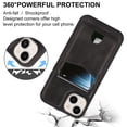thumbnail image 3 of Compatible with Magsafe 2 in 1 Detachable for iPhone 13 Wallet Case with Card Holder Women Men, Magnetic PU Leather RFID Blocking Flip Kickstand Credit Slots,for iPhone 13, Black, 3 of 11