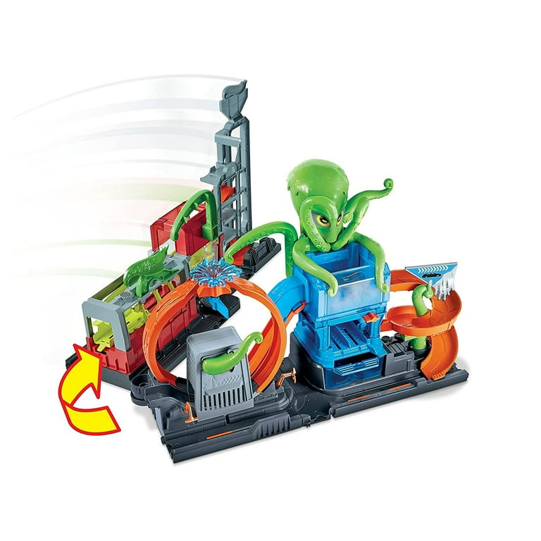 Hot Wheels Ultimate Octo Car Wash Playset, No-Spill Tanks, 1 Color