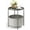 Grey, variant on Round Side Table with Fabric Storage Basket, Metal Side Table Small Bedside Nightstand with Removable Tray Top for Living Room, Bedroom, Nursery, Laundry, White