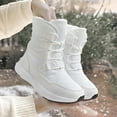 thumbnail image 4 of Women's Lightweight Snow boots Waterproof Lace-up Boots Winter Warm Fur Lined Boot High Top Walking Booties, 4 of 19