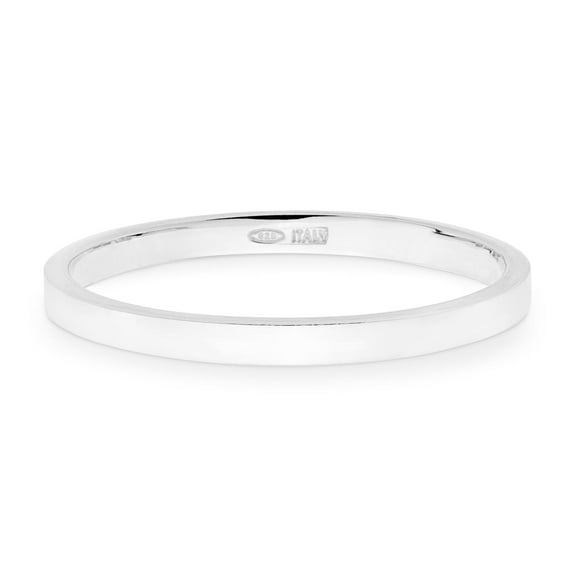 Miabella 925 Sterling Silver Flat Comfort Fit Band Ring for Women and Men 2mm, 4mm, 6mm Made in Italy (2mm, 4)
