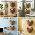 thumbnail image 7 of Scalloped Wall Basket Handwoven Natural Rattan Storage Organizer with Sturdy Metal Frame, Nordic Style Wicker Decor for Wall Storage, 7 of 7