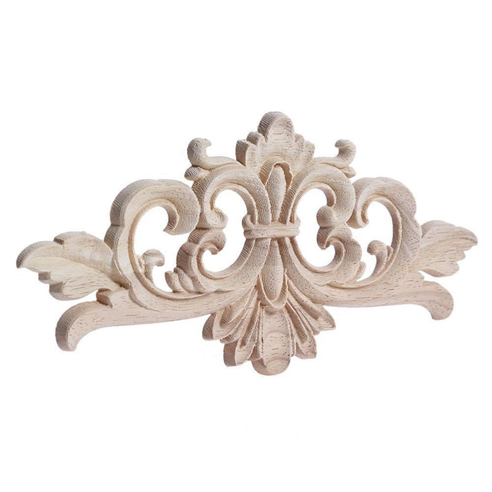 1PC Woodcarving Decal Furniture Applique Unpaint Onlay Display Home Decoration 