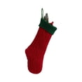 thumbnail image 1 of Ruifaya Medias navideñas tejidas con diseño floral de Papá Noel, bolsa de regalo para árbol de Navidad, 1 of 7
