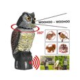 thumbnail image 3 of Dewadbow Realistic Owl Decoy Rotating Head Bird Pigeon Crow Scarer Scarecrow, 3 of 6