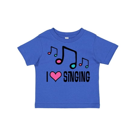 

Inktastic Choir Singer Music I Love Singing Gift Toddler Toddler Girl T-Shirt