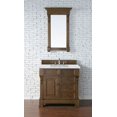 thumbnail image 4 of James Martin Vanities Brookfield 36" Single Vanity, Country Oak w/ 3 CM Carrara Marble Top, 4 of 7