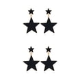 thumbnail image 1 of Minnieouse 2 uds pendientes de gota de estrella con doble abalorio joyería para mujer aleación de moda divertido colgante regalos de fiesta Negro 2Conjunto, 1 of 6