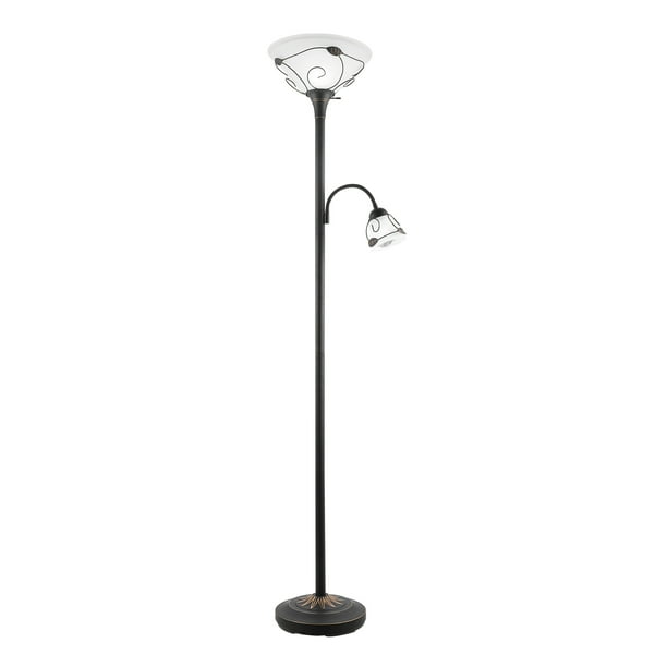 Etl Listed Torchiere Floor Lamp W Side Reading Dark Bronze Painted Finish Com Etl Listed Torchiere Floor Lamp W Side, How To Choose A Floor Lamp For Reading