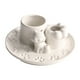 thumbnail image 1 of Soporte de incienso para decoración del hogar, centros de mesa, decoración, soporte de cerámica, plato de vela de gato para dormitorio, sala de estudi Blanco, 1 of 9