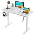 thumbnail image 1 of Giantex Crank Height Adjustable Standing Desk, Manual Sit to Stand Desk w/ Headphone Hook & Cable Tray, 48 Inch Stand up Computer Desk for Home & Office, 1 of 10