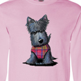 thumbnail image 4 of Inktastic Scottie Dog in Plaid Long Sleeve T-Shirt, 4 of 5