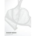 thumbnail image 5 of Women's Unlined Balconette Mesh Bra Sheer See Through Underwire Bras Plus Size 32A-42E, 5 of 5