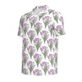 thumbnail image 2 of Balery Tulips Flowers Printed Men’s Short Sleeve Polo Shirt, Midweight Men's Shirt,Golf Polo shirts -Small, 2 of 9