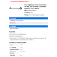 thumbnail image 2 of Front Right Upper Forward Control Arm and Ball Joint Assembly - Compatible with 2012 - 2017 Audi Q5 2013 2014 2015 2016, 2 of 2