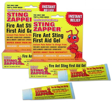2 Fire Ant Bite Treatment Sting Zapper Gel Cream Bee Bed Bugs Mosquito First