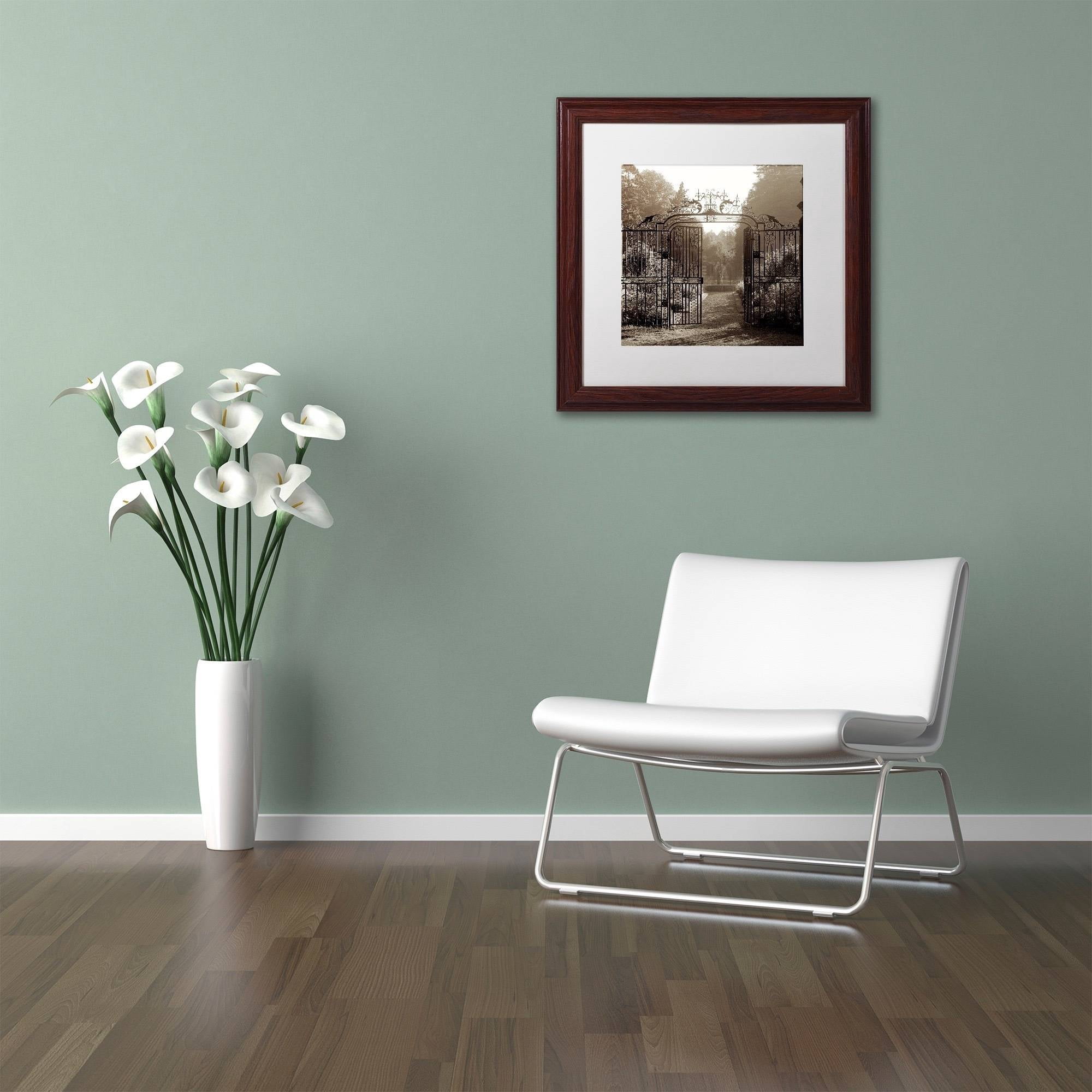 Trademark Fine Art "Hampton Gates III" Canvas Art by Alan Blaustein, White Matte, Wood Frame