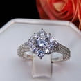 thumbnail image 6 of Selena Engagement Ring Sterling Silver Cz Cluster Womens Ginger Lyne Collection, 6 of 6