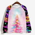 thumbnail image 4 of Christmas Sweatshirt for Women Lights Up Christmas Tree Shirts Casual Crew Neck Sweatshirt Long Sleeve Loose Pullover Holiday Party Outfits for Women, 4 of 4