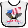 thumbnail image 3 of Inktastic American Flag Made in the USA with Bald Eagle Boys or Girls Baby Bib, 3 of 4