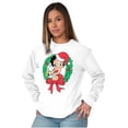 thumbnail image 5 of Santa Betty Boop Christmas Wreath Women's Long Sleeve T Shirt Brisco Brands S, 5 of 6