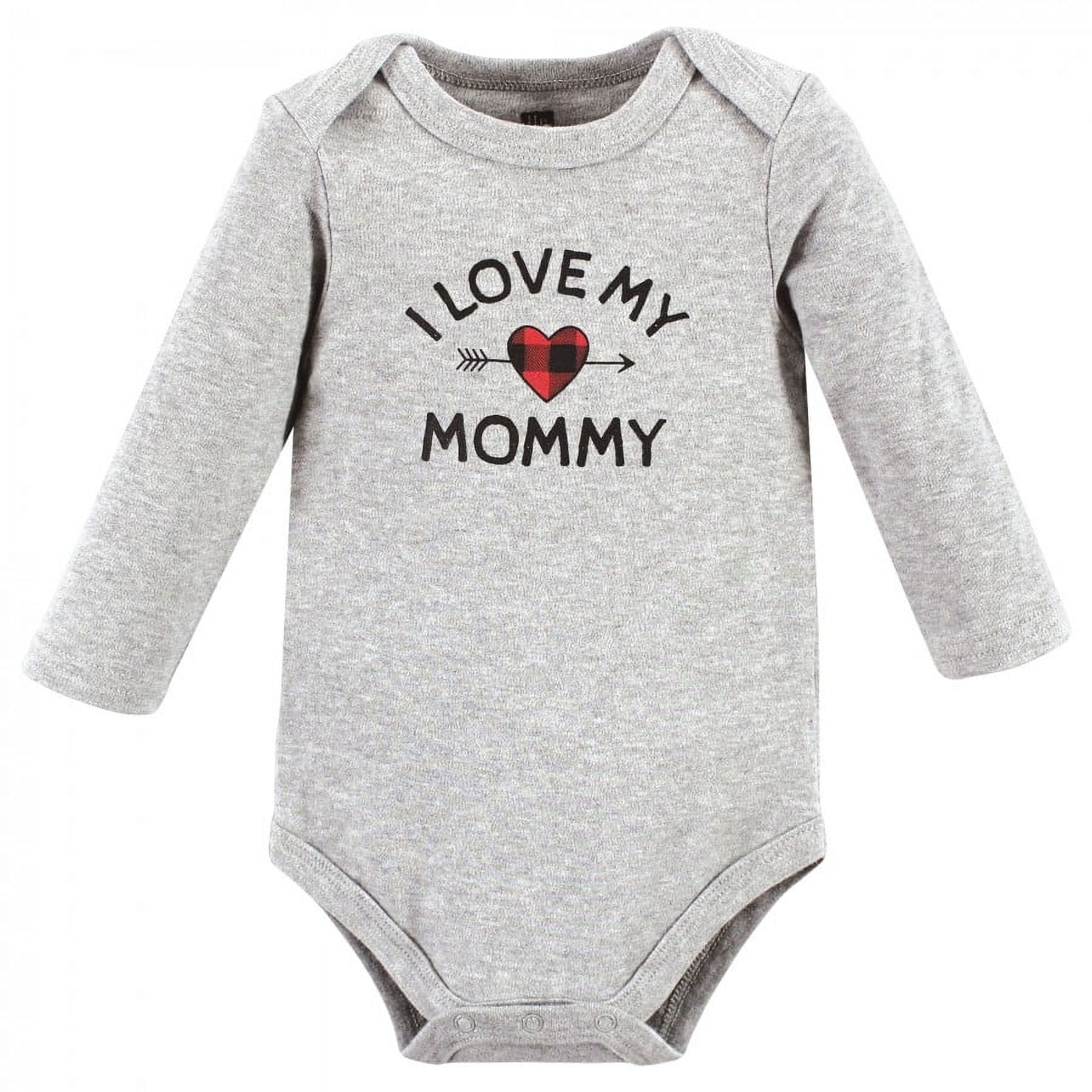 Hudson Baby Cotton Long-Sleeve Bodysuits, 3- Pack, Newborn- 24 Months