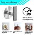 thumbnail image 4 of Set of 2 Brushed Nickel Wall Self Adhesive Hook Towel Bathroom Storange Hanging 304 Stainless Steel, 4 of 5