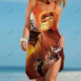 thumbnail image 4 of Disney Lion King Robe de Soirée Élégante 2024 Tenues Aguichant pour Femme Sans Manches Boho Dessin Animé Robe de Plage Ample Y2K QZX, 4 of 7