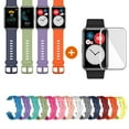 thumbnail image 2 of 2PCS Strap+Case Soft Silicone Band Screen Protector for Huawei Watch Fit Special Edition / Fit New / Fit SE Wristband 2 red Huawei Watch Fit, 2 of 6