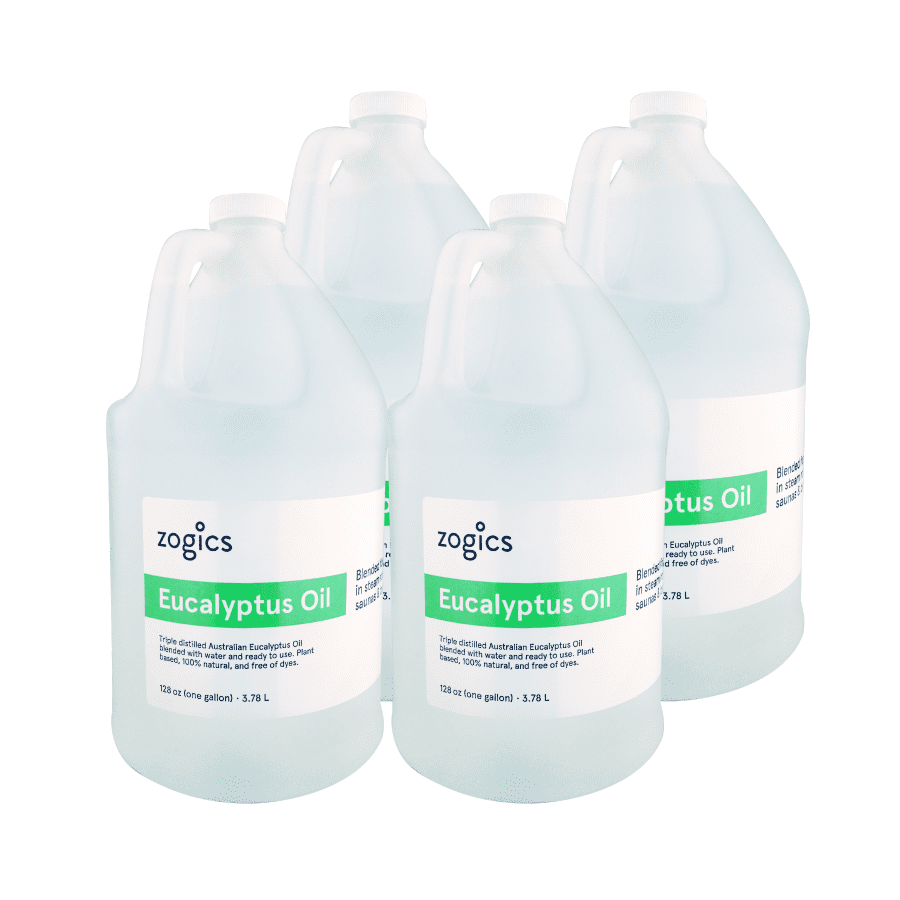 Zogics Eucalyptus Oil Blend for Steam Room Oil (4 gallons/case