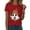 A513-Red, variant on HCNTES Halloween Shirt Women Cute Fall Wildflower Graphic Shirt Retro Turkey Printed Short Sleeve Tee Tops(XXL,A513-Red)