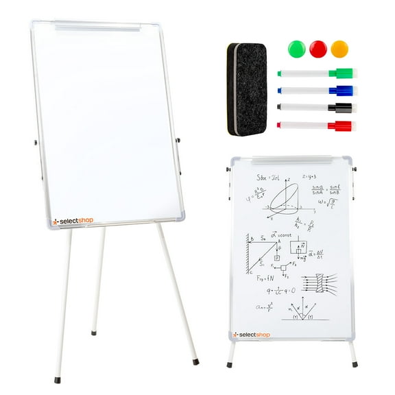 Pizarrón Blanco Magnético Caballete Tripie Ajustable 60x90cm
