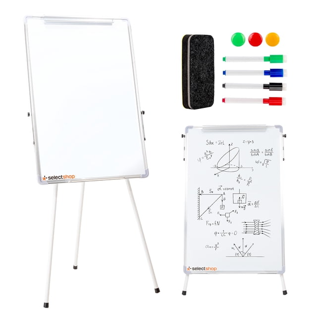 Pizarrón Blanco Magnético Caballete Tripie Ajustable 60x90cm
